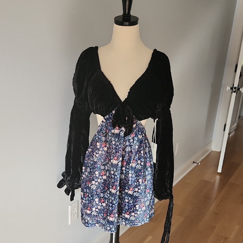 Tularosa Velvet Cut Out Minidress